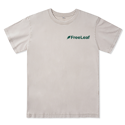 Freeleaf Printing Unisex Vintage Washed Solid T-shirt