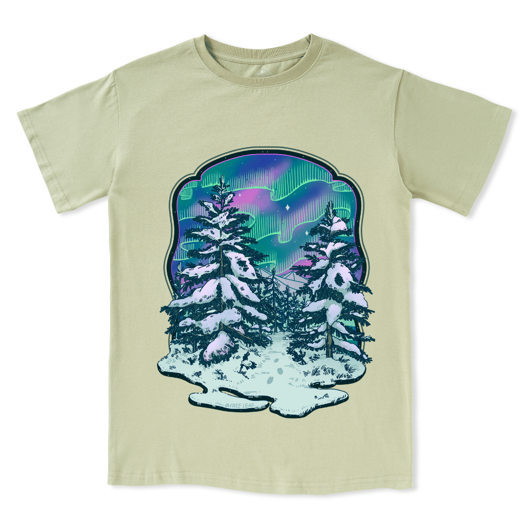 Winter Aurora Front-printed Tee