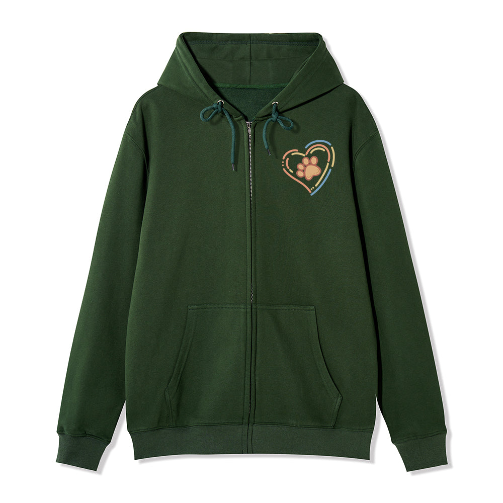 Freeleaf Heart of Wilderness Camping Unisex Nature Inspired Fleece Full-Zip Hoodie