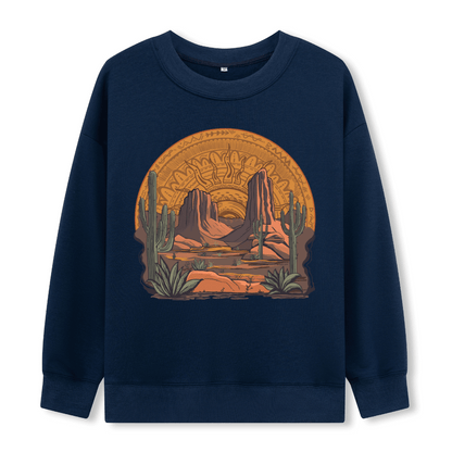 Golden Desert Front-printed Sweatshirt