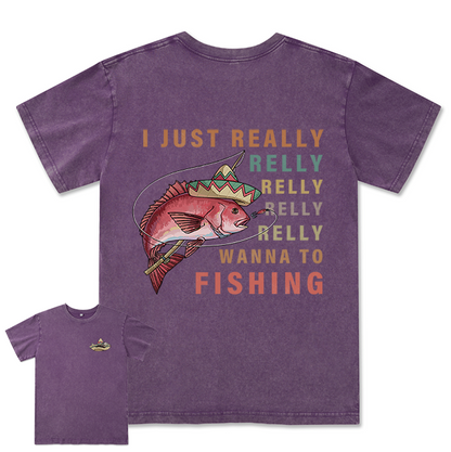 Freeleaf Fiesta Fishing Fever Unisex Washed Tee