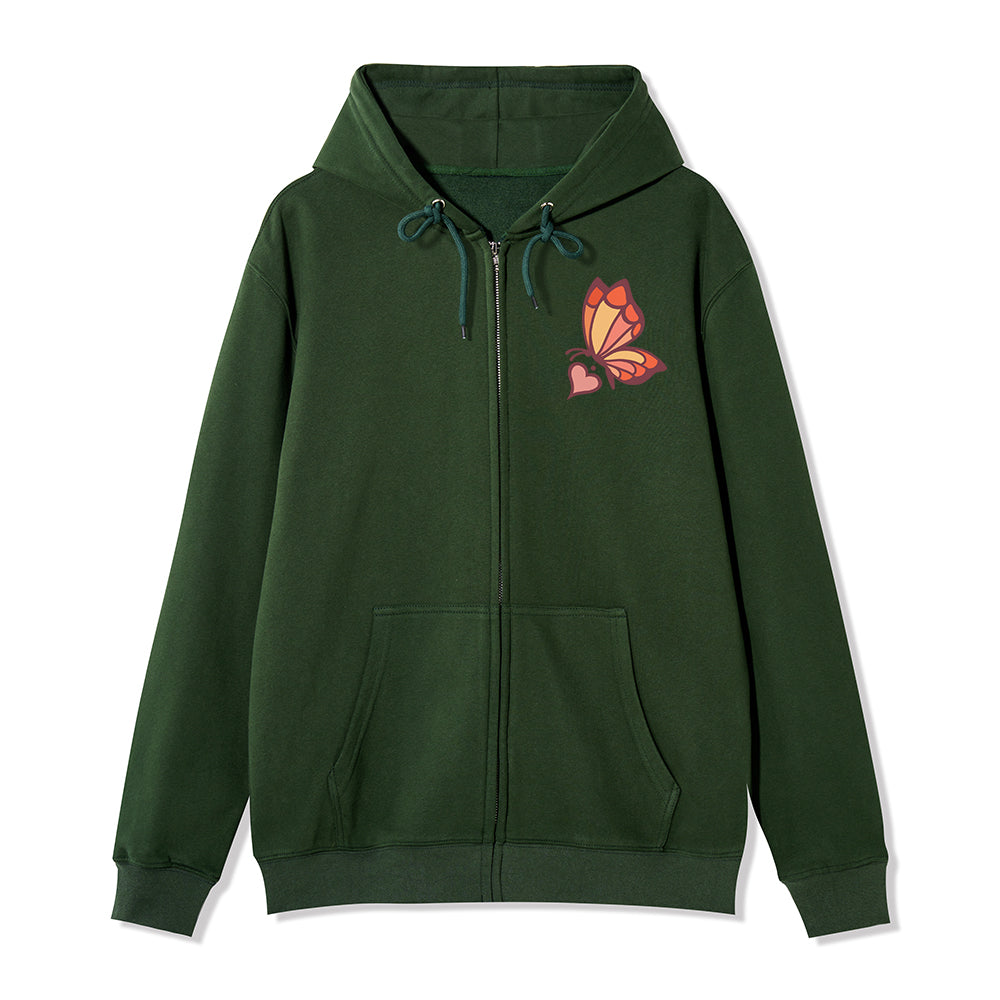 Freeleaf Elf Viligis Unisex Nature Inspired Fleece Full-Zip Hoodie