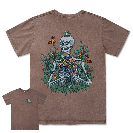 Freeleaf Rebirth in Bloom Unisex Nature Inspired Washed Tee