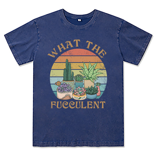 Freeleaf What the Fucculent Unisex Washed Tee