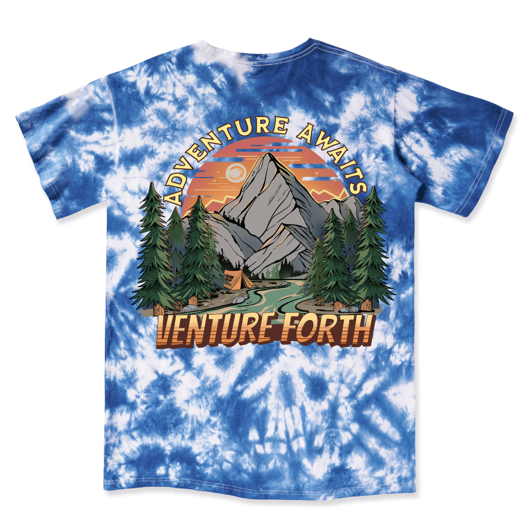 Adventure Awaits Tie Dye Tee