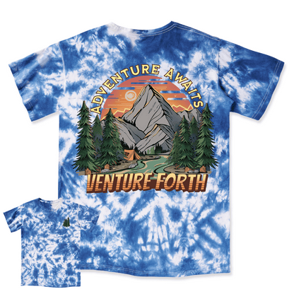 Adventure Awaits Tie Dye Tee