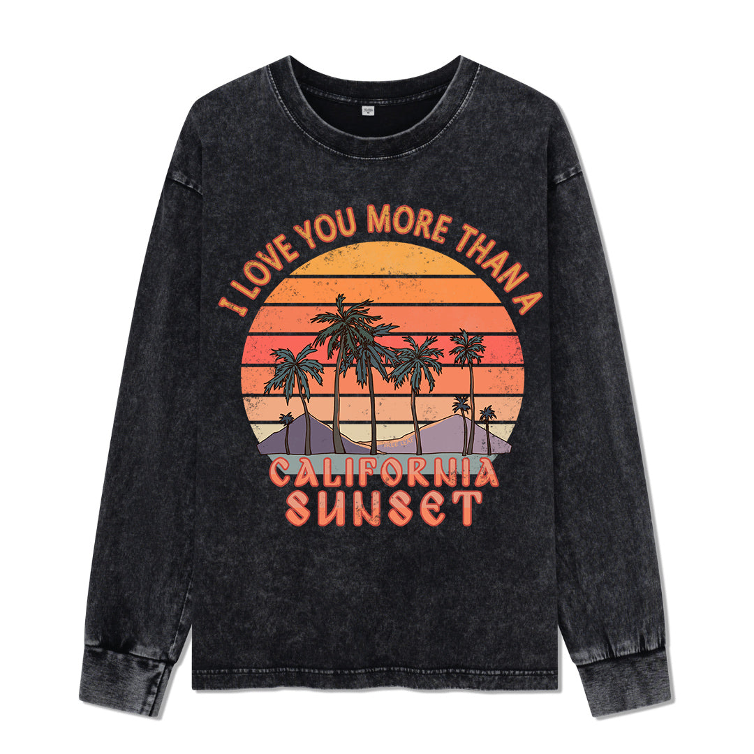 Freeleaf Sunset Reverie Unisex Washed Long Sleeve