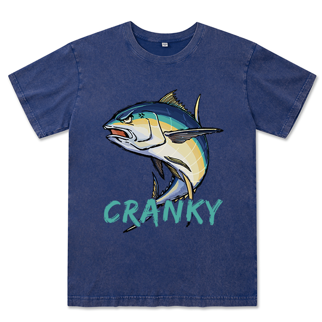 Freeleaf Cranky Bluefin Unisex Washed Tee