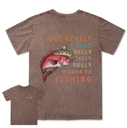 Freeleaf Fiesta Fishing Fever Unisex Washed Tee