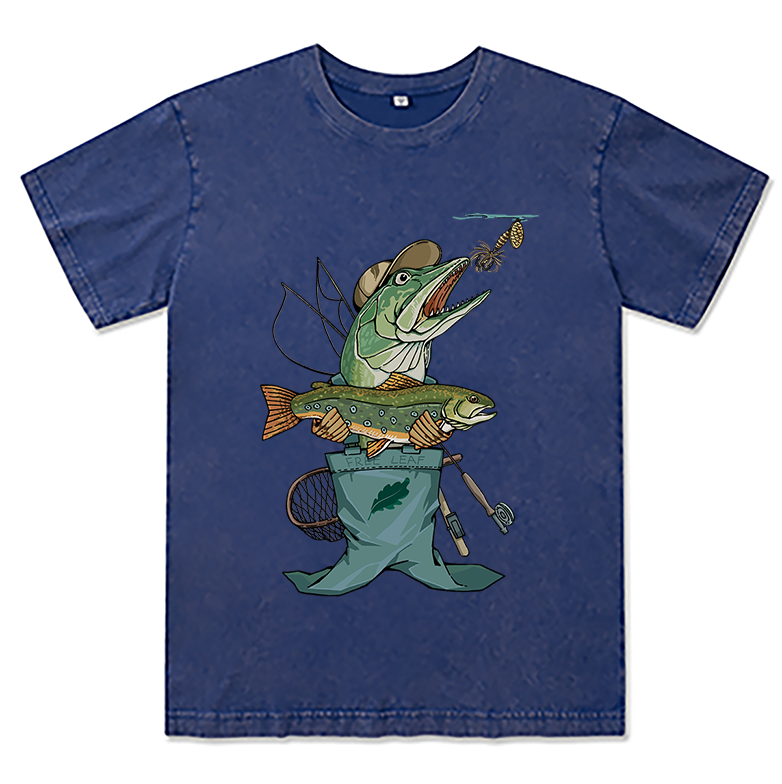 Freeleaf Brook Trout Adventure Unisex Washed Tee