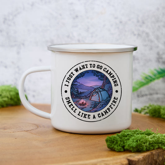 Freeleaf Just Want To Go Camping Enamel Mug