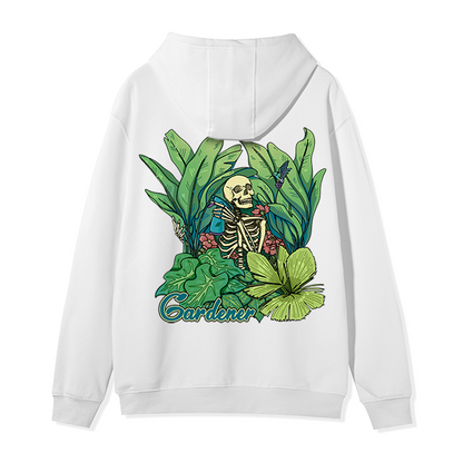 Freeleaf Gardener Back-printed Unisex Nature Inspired Fleece Full-Zip Hoodie