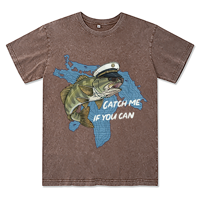 Freeleaf Catch Me If You Can Unisex Washed Tee