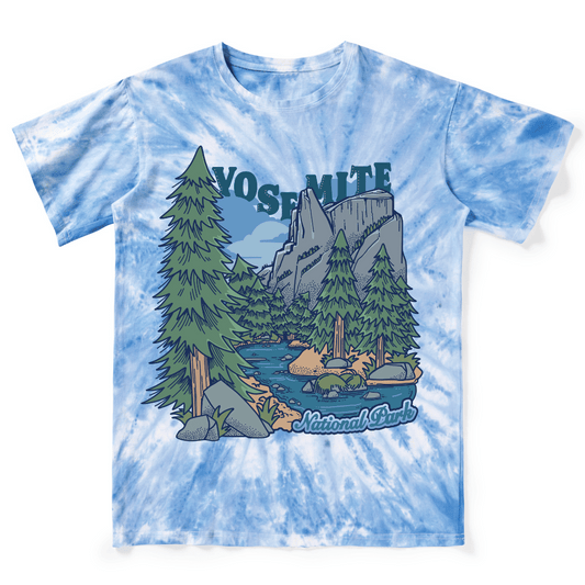 Yosemite National Park Front-printed Tie Dye Tee