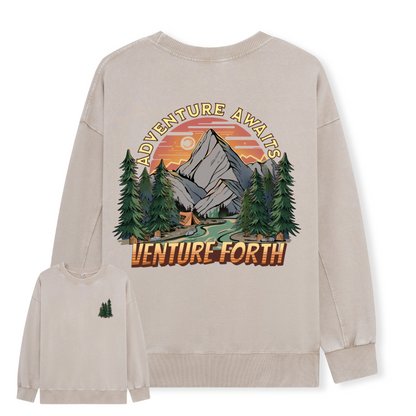 Adventure Awaits Washed Sweatshirt