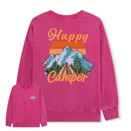 Happy Camper Washed Sweatshirt