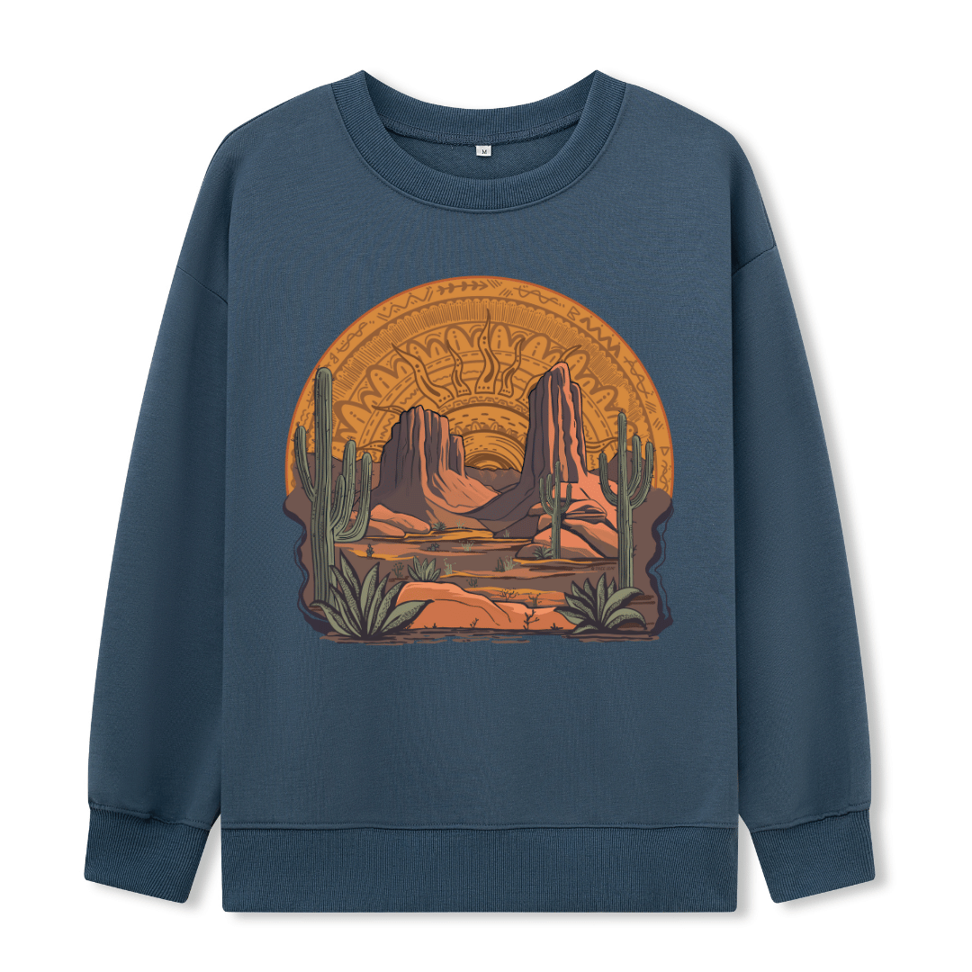 Golden Desert Front-printed Sweatshirt