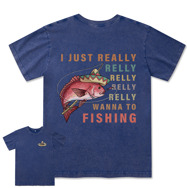 Freeleaf Fiesta Fishing Fever Unisex Washed Tee