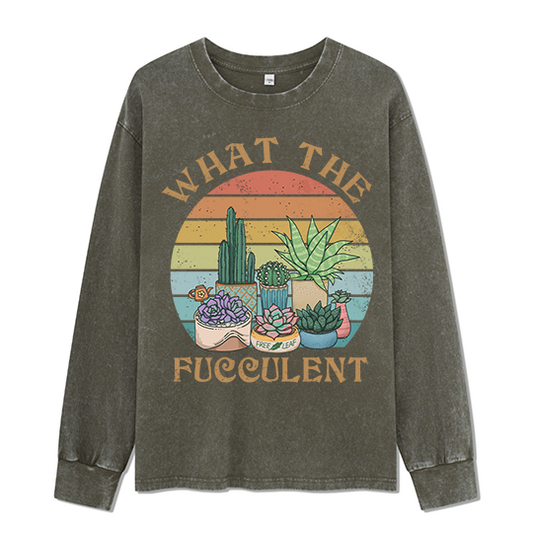 Freeleaf What the Fucculent Washed Long Sleeve Top