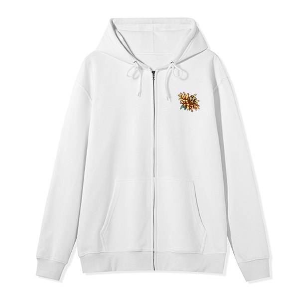 Freeleaf Sunshine Makes Me Happy Unisex Nature Inspired Fleece Full-Zip Hoodie