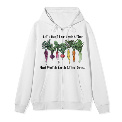 freeleaf-hoing-aint-easy-front-printed-unisex-nature-inspired-fleece-full-zip-hoodie-copy