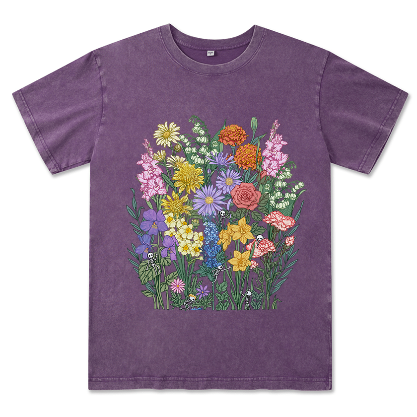 Whimsy in Bloom Unisex Washed Tee