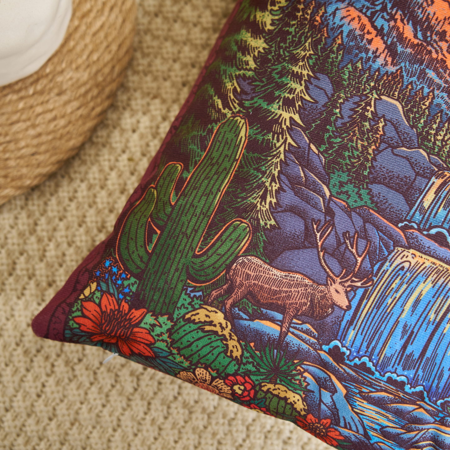 Freeleaf National Parks Tour Short Plush Cushion Pillow