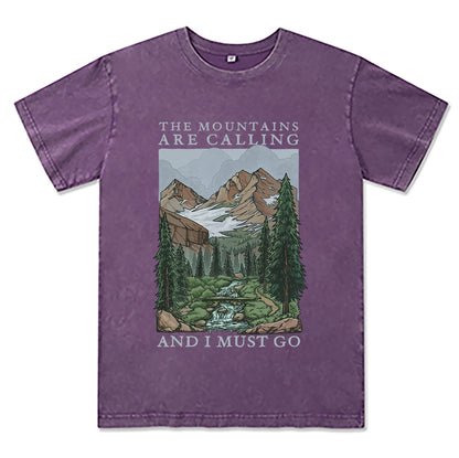 Freeleaf The Mountains Are Calling Unisex Washed Tee