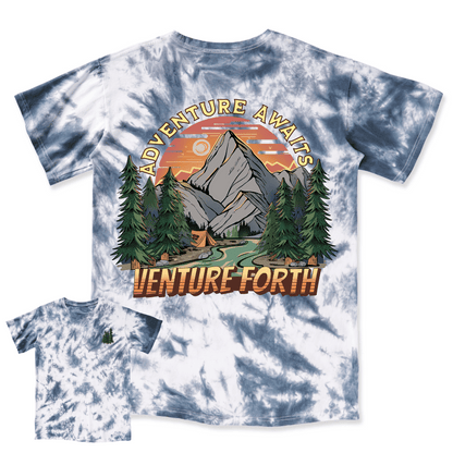 Adventure Awaits Tie Dye Tee