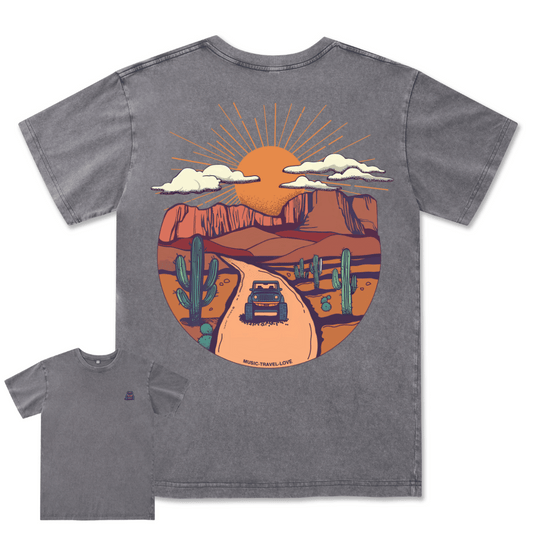 Go Hiking With Music Washed Tee