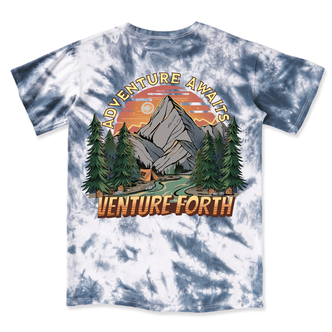 Adventure Awaits Tie Dye Tee