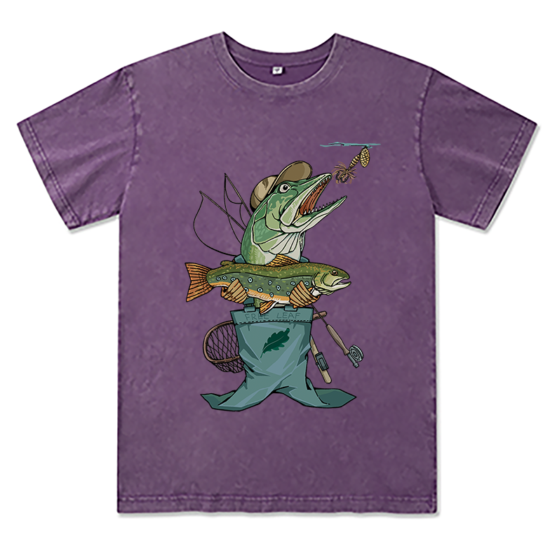 Freeleaf Brook Trout Adventure Unisex Washed Tee