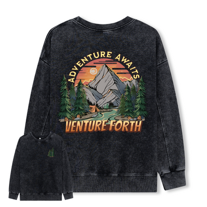 Adventure Awaits Washed Sweatshirt