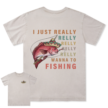 Freeleaf Fiesta Fishing Fever Unisex Washed Tee