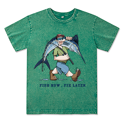 Freeleaf Reel Adventure Unisex Washed Tee