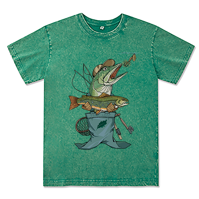 Freeleaf Brook Trout Adventure Unisex Washed Tee