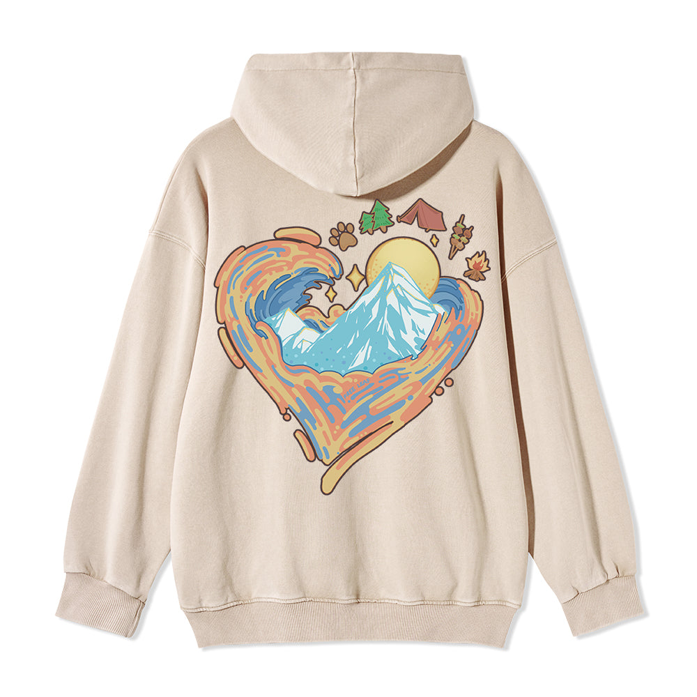 Freeleaf Heart of Wilderness Camping Unisex Nature Inspired Fleece Full-Zip Hoodie