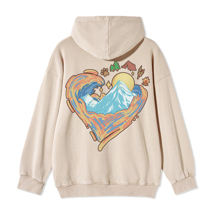 Freeleaf Heart of Wilderness Camping Unisex Nature Inspired Fleece Full-Zip Hoodie