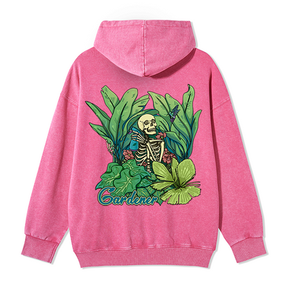 Freeleaf Gardener Back-printed Unisex Nature Inspired Fleece Full-Zip Hoodie