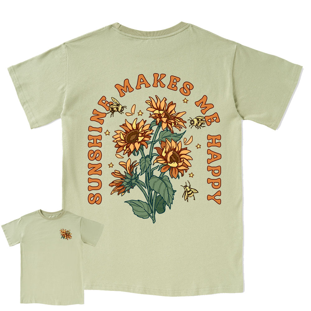 Freeleaf Sunshine Makes Me Happy Tee