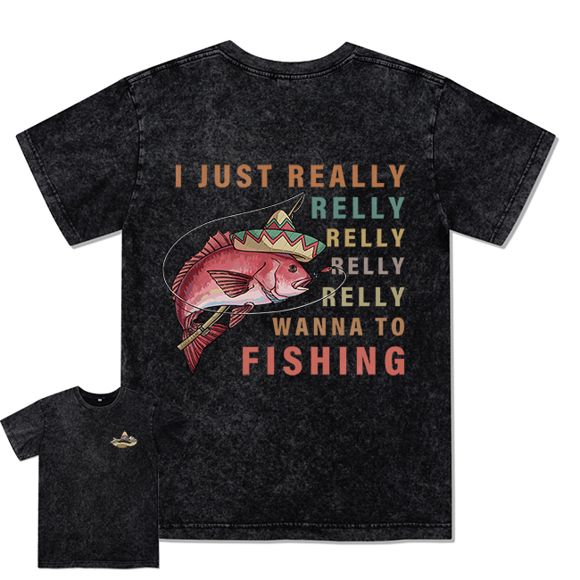 Freeleaf Fiesta Fishing Fever Unisex Washed Tee