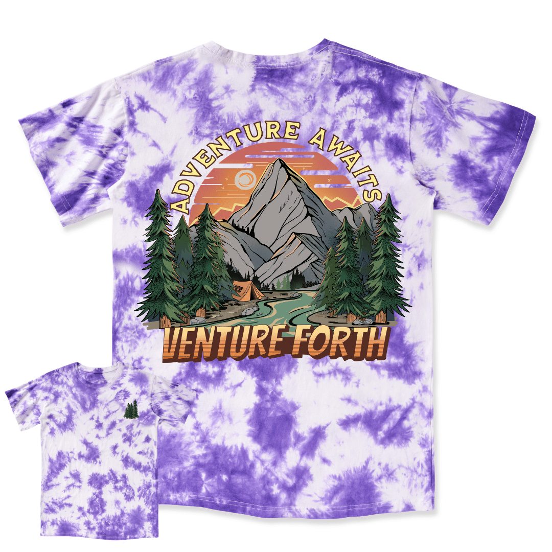 Adventure Awaits Tie Dye Tee