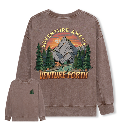 Adventure Awaits Washed Sweatshirt