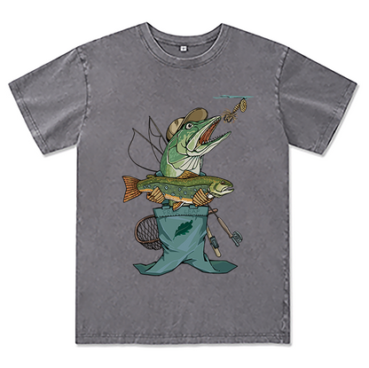 Freeleaf Brook Trout Adventure Unisex Washed Tee