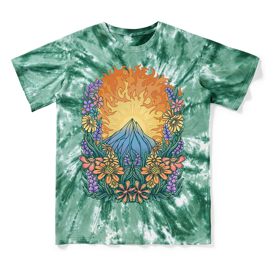 Freeleaf Rekindled Hope National Park Front-printed Swirl Tie Dye Tee