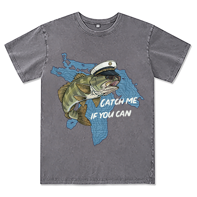 Freeleaf Catch Me If You Can Unisex Washed Tee