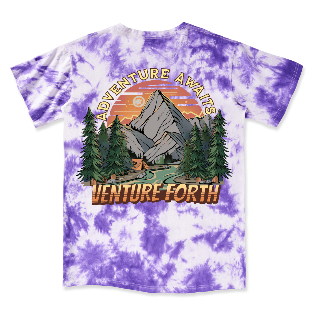 Adventure Awaits Tie Dye Tee