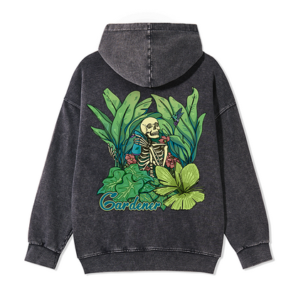 Freeleaf Gardener Back-printed Unisex Nature Inspired Fleece Full-Zip Hoodie