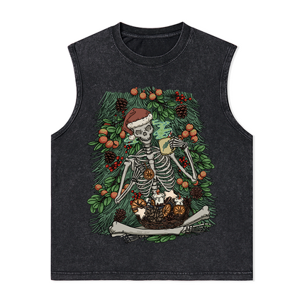 Freeleaf Infinite Fun Time Front-printed Unisex Washed Tank Tops