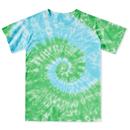 Turquoise Spiral Tie Dye Tee